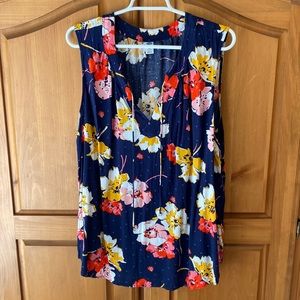 Old Navy Tall Floral and Polka Dot Tank